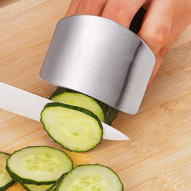 Finger Chop Safe Slice Stainless Steel Finger Guard Protect Kitchen Hand Protector Knife Slice Cutting Finger Protection Tools