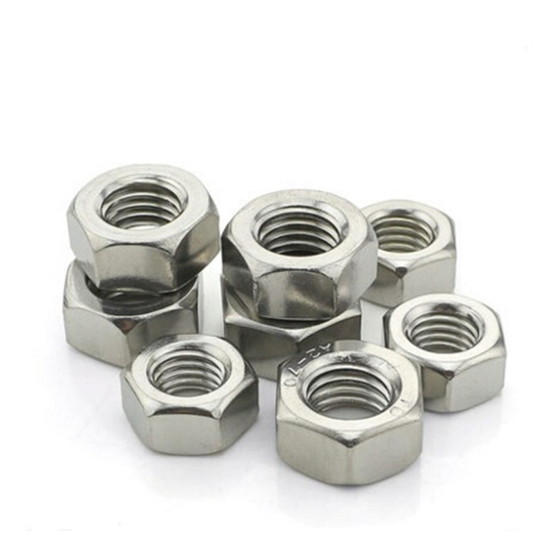 100pcs 1/4 - 20 a2 - 70 304 stainless steel hex nut