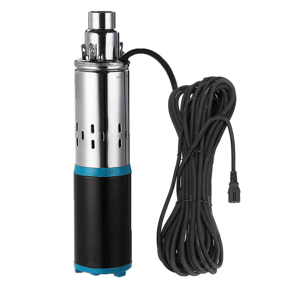Water Pump 48V 220W 55m Deep Well Solar Water Pump DC Screw Submersible Pump for Irrigation Garden Home Agricultural
