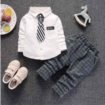 BibiCola toddle autumn tracksuit set baby boys wedding clothes set gentleman suit infant kids formal cardigan+pants clothes set