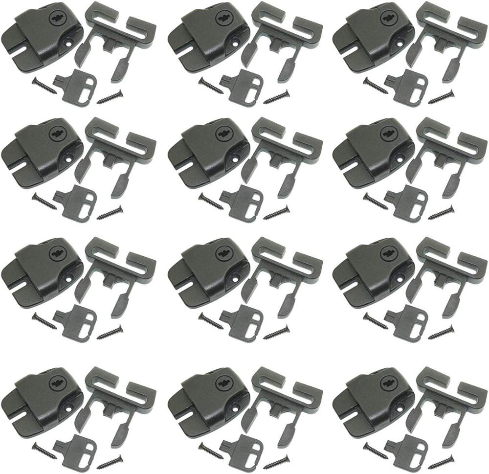 (pack of 12)Spa Hot Tub Cover latch Broken Latch Repair Kit repair Clip Lock with keys and hardwares for Spa Hot Tubs and others