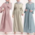 Fashion Hijab Dress ZANZEA Eid Mubarak Kaftan Dubai Abaya Turkey Muslim Islam Clothing Maxi African Dresses For Women Vestidos