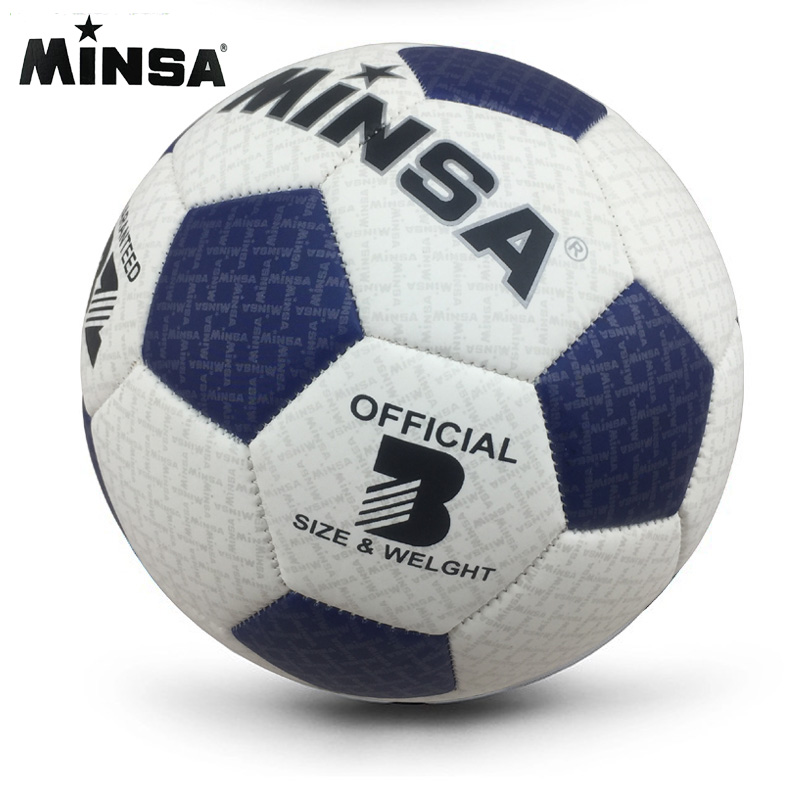 2019 New Brand MINSA High Quality A++ Standard Soccer Ball PU Soccer Ball Training Balls Football Official Size 3 ball