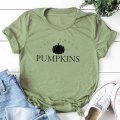 Farm Fresh Pumpkin Graphic Tees Women Halloween Funny Grunge T-shirt Streetwear Hipster Tshirt Festival Cotton Shirts Drop Ship