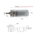 Bringsmart Large Power Electric Motor Speed Reduction 37GB555 12v Miniature DC Deceleration Motor 24v Metal Gearbox Reversed