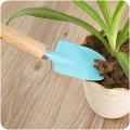 3Pcs Kids Candy Color Garden Tools Mini Metal Trowel with Wooden Handle Gardening Tools Trowel Rake Shovel for Children