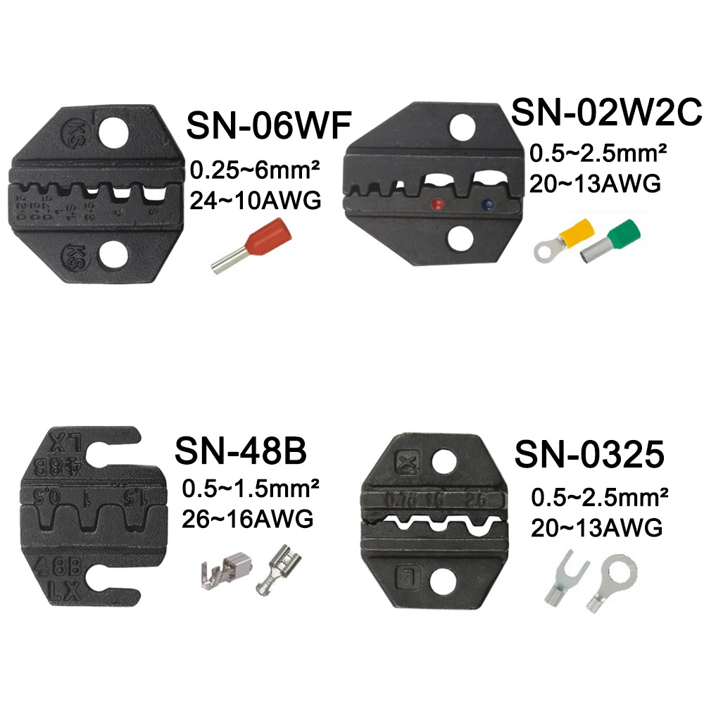 Crimping plier jaw SN-48B SN-02C SN-06WF SN-11011 SN-02W2C SN-0325 SN-0725 SN-16WF high hardness jaw suit tools sets