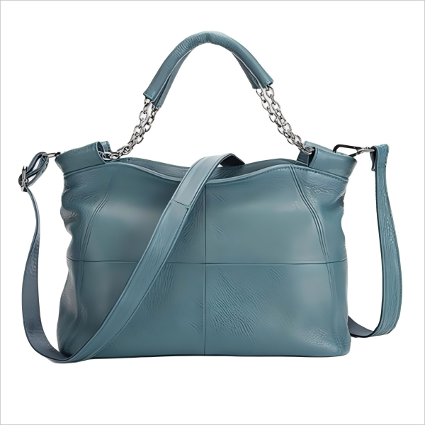 Leather women's chain shoulder bag