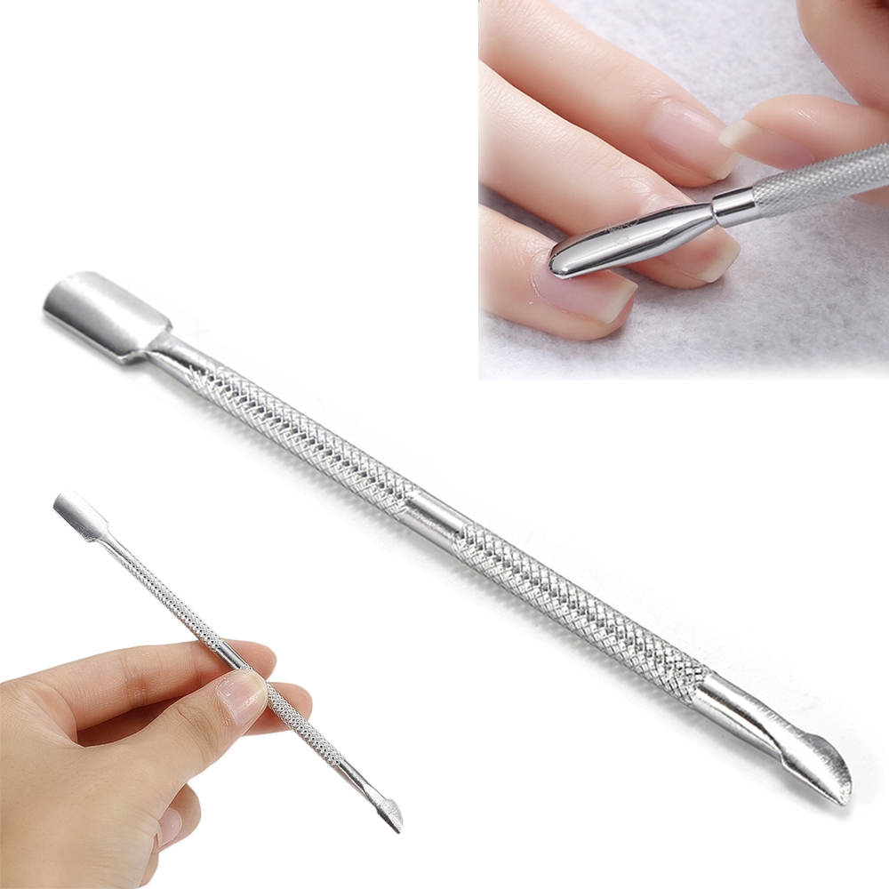 1pcs stainless steel nail cuticle pusher nail art push UV Gel manicure remover pedicure Dead Skin Removal cuticle clean tools