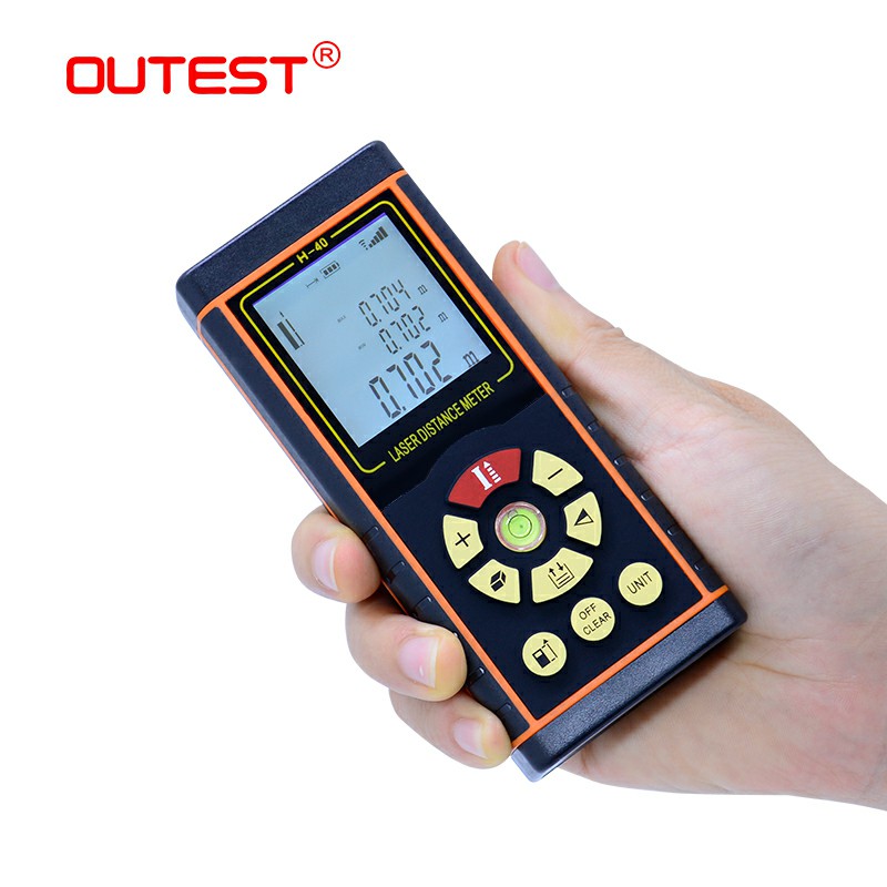 OUTEST laser distance meter angle 40M 60M 80M 100M rangefinder laser tape measure laser ruler trena tape with electronic level