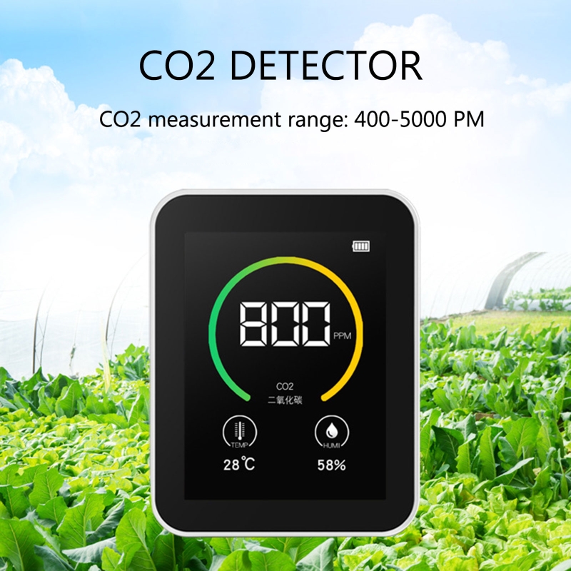 CO2 Monitor Air Quality Tester Gas Analyzer Detector with Temperature Humidity B95A