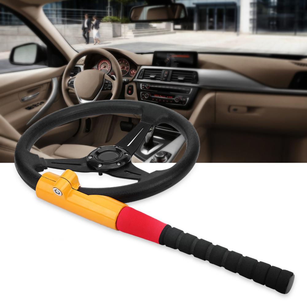 Steering Wheel Locks Baseball Anti Theft Lock With 2 Keys With Tough-steel Construction Universal
