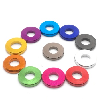 5-20pcs/lot M3 M4 M5 M6 M8 Corlorful Aluminum Flat Gasket washer for RC part