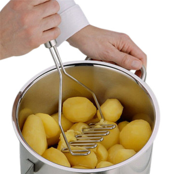 2016 Stainless Steel Wave Shape Potato Masher Tool Kitchen Bar Potatoes Crusher Crushing Tool New Kitchen Helper On Sale #LR1