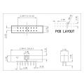 2.0 x 2.00m Dual Row Board Mount Box Shrouded Header DIP 180° H=4.8