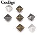 50pcs Pyramid Square Base Spikes Punk Garment Rivet Cap Stud For Hat Jeans Shoes Leather Cap bag Diy Craft Accessory