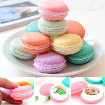 6 pcs/Lot Mini clip holder clip dispenser Earphone Macarons Bag Storage Box Case Carrying Pouch Super Deal Storage Box