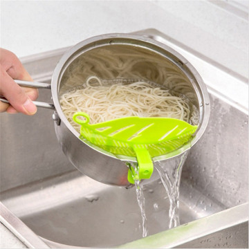 1Pc Leaf Shaped Rice Wash Gadget Noodles Spaghetti Beans Colanders Kitchen Fruit & Vegetable Cleaning Tool Rice Wash Strainer