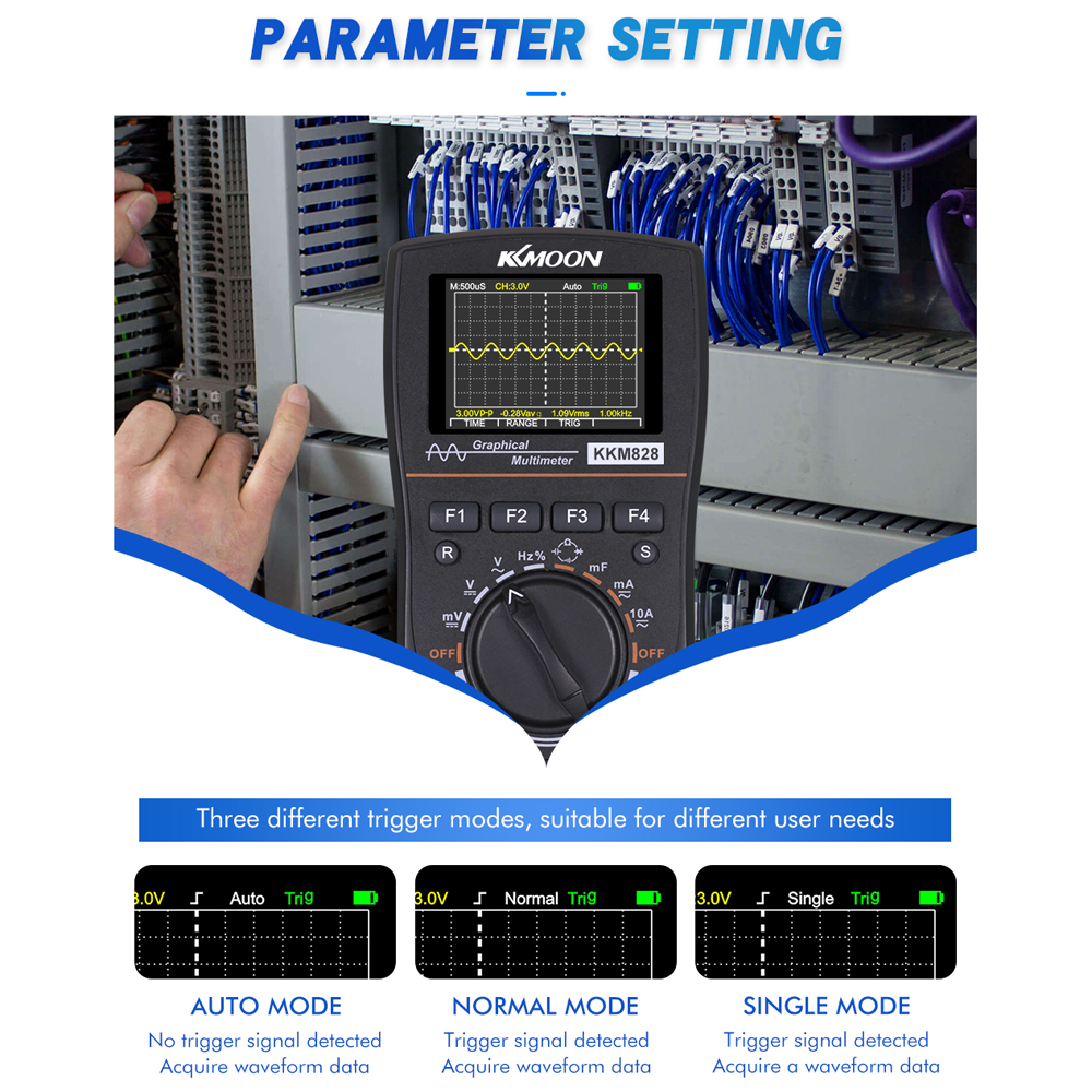 2.4" Color Screen 1MHz Bandwidth 2.5Msps Sampling Rate High Definition Intelligent Graphical Digital Oscilloscope Multimeter