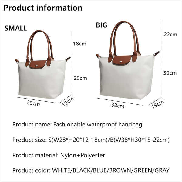 Compact and simple waterproof ladies' handbag