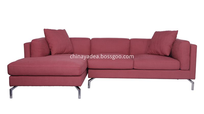 DWR-Como-Sofa-Sectional-in-Red-Fabric