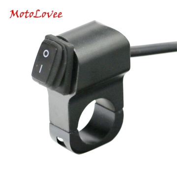 Motolove 12V Waterproof Motorcycle Switch Aluminium Alloy Handlebar Headlight Switch Motorcycles Switches 2 Wires 22mm