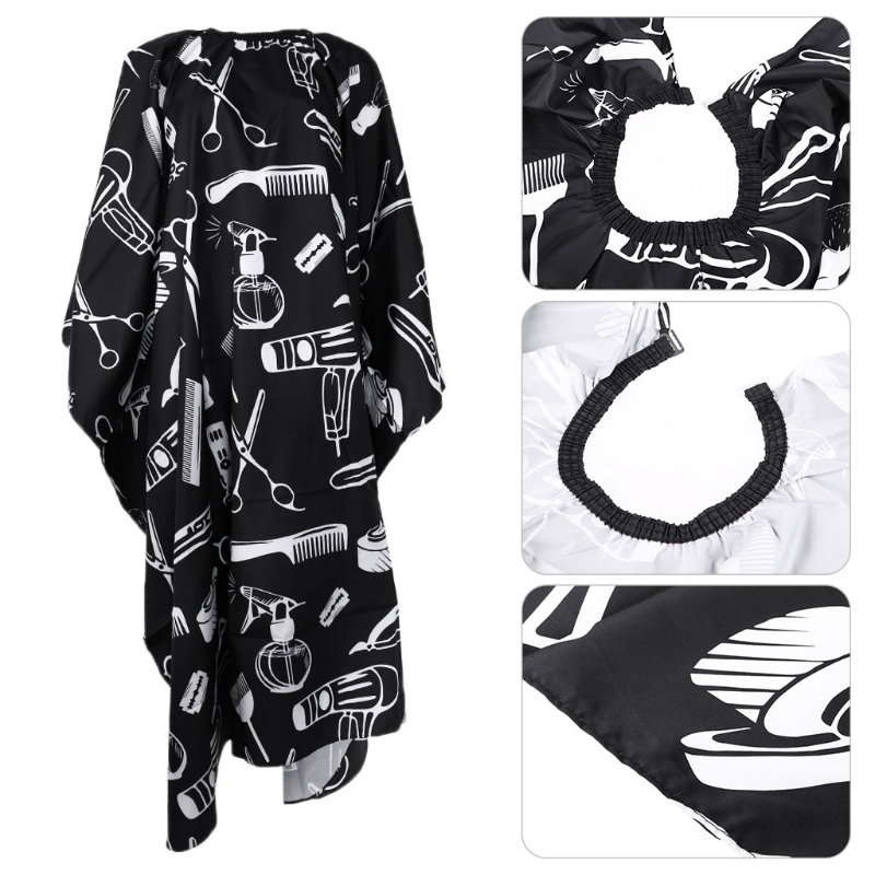 11 Styles Professional Barber Cape Haircutting Salon Print Apron Waterproof Anti-static 140cmx160cm Black+White New