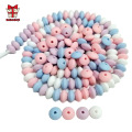 BOBO.BOX 100pc12mm Silicone Lentil Beads Baby Teething Bead BPA-Free Food Grade Making Baby Oral Care Pacifier Chain Accessorise