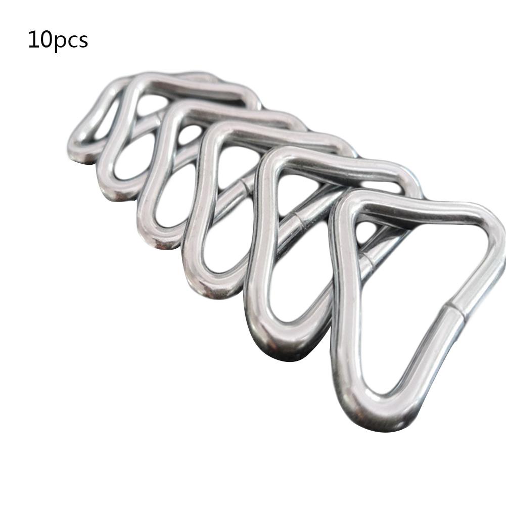 10PCS Per Set Trampoline Jumping Bed Bungee Bed Mesh Cloth Mattress Jumping Cloth Iron Buckle Triangle Ring