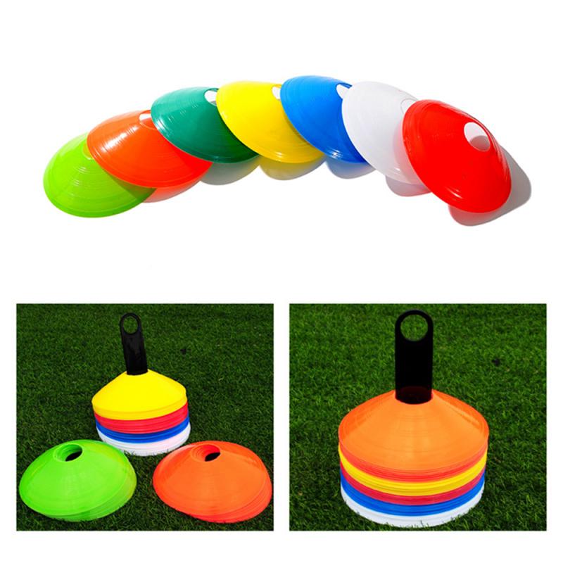 10pcs/set Outdoor Soccer Cones Disc Field Cone Markers Training Agility Sports Sign Dish Football Soccer Training Tools 7