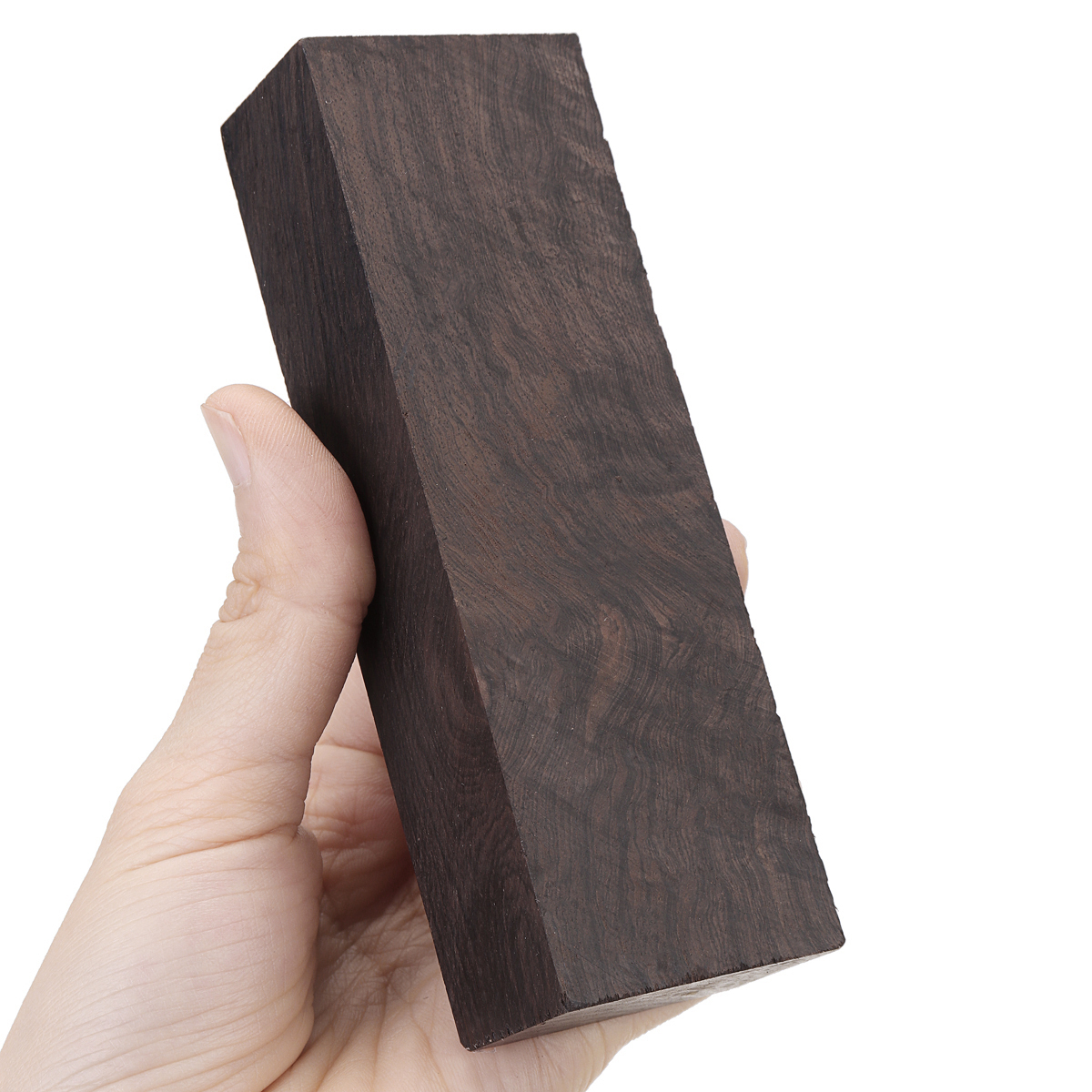 Ebony Lumber Rare Timber Wood Block Craft Hobby African Blackwood Ebony Lumber for DIY Musical Instrument Knife Handle Material