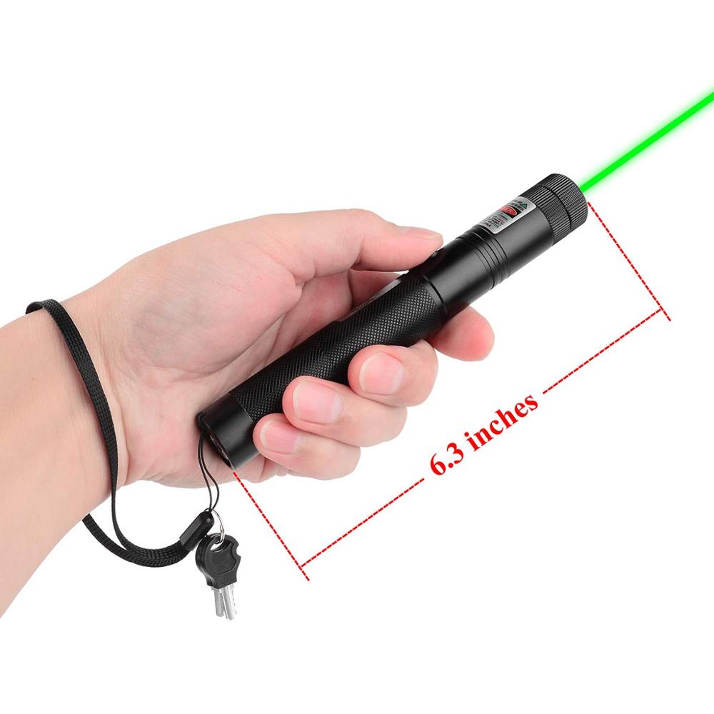 532nm Powerful Green/Red/purple Laser Pointers Pen Laser torch Light Adjust Focus 18650 Battery+ Charger