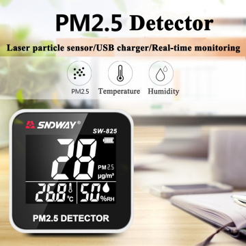 Sndway Air Quality Monitor Gas Analyzer Laser PM2.5 Particle Detector Temperature Measure Humidity Meter Diagnostic Tool
