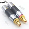 New 2/4PCS Copper Carbon Fiber Rhodium Plating Audio Adaptor RCA Female to XLR 3Pin Male/Female Audio Adapter Connector