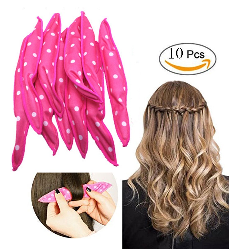 10 Pcs Hair Curlers Soft Sleep Pillow Hair Rollers Set Sponge Flexible Foam Magic Hair Care DIY Hair Styling Tools