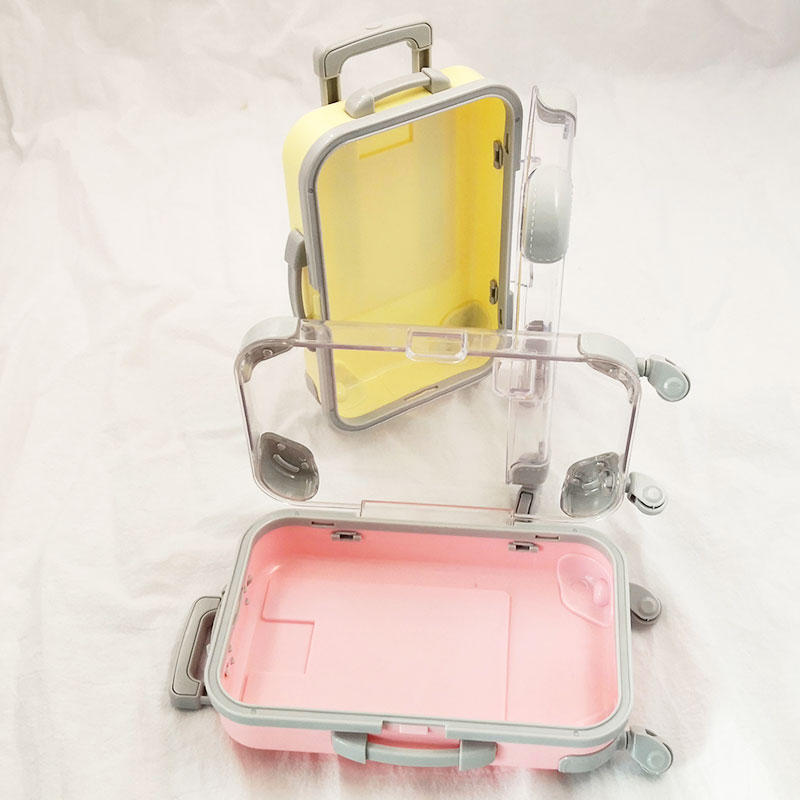 15pcs false eyelashes packaging box pink luggage lashes suitcase mink lashes packing fluffy and curly case empty