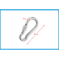 M8*80mm Multifunctional 304 Stainless Steel Spring Snap Carabiner Quick Link Lock Ring Hook snap shackle Chain Fastener Hook