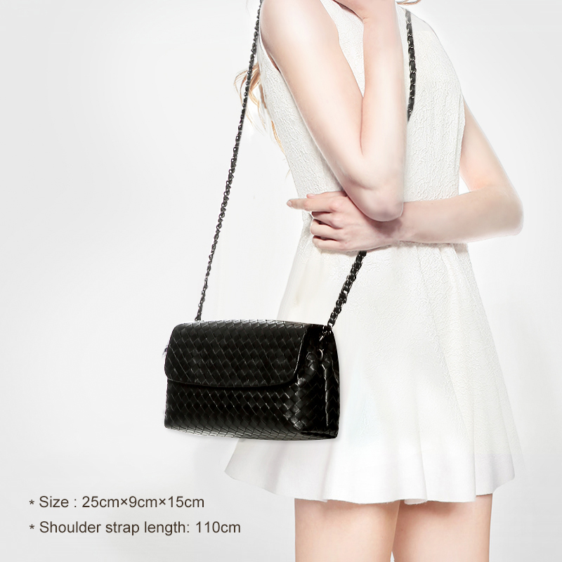 2021 Women's Fashion Leather Shoulder Bag Luxury Brand Design 100% Sheepskin Woven High-End Messenger Bag Large Capacity Spot