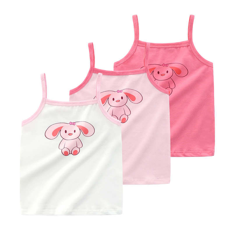 Summer Tank Top For Girls Cartoon Kids Underwear Model Cotton Girls Undershirt 3pcs/lot Children Singlets Toddler Tank Tops