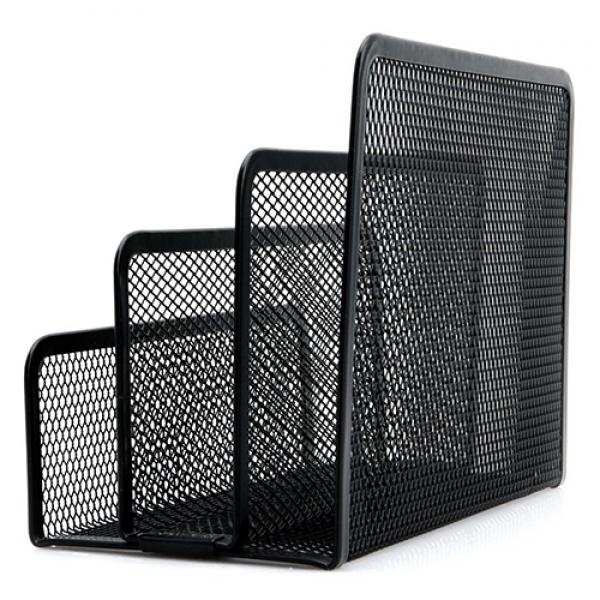 Black Mesh Letter Mail Business Document Tray Desk Office File Holder Organizer