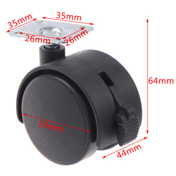 1PCS Chair Wheel Furniture Caster Swivel Castor Wheels Replace Hardware Trolley Silent Brake Protection
