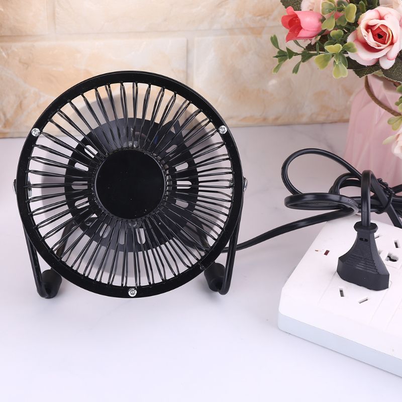 2020 New US EU UK Plug AC 110V 220V Electric Fans Table Metal Fan Small Desktop Fan Suitable for Home and Office Personal Fan