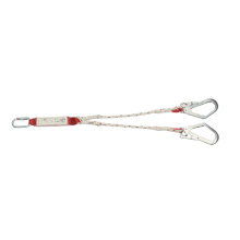 Fall Protection Shock Absorber Lanyard with 2 Hooks