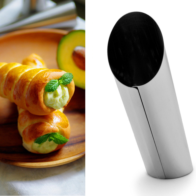 UPORS 12pcs/set Cannoli Forms Cake Horn Mold Stainless Steel Cannoli Tubes shells Cream Horn Mould Pastry Baking Mold