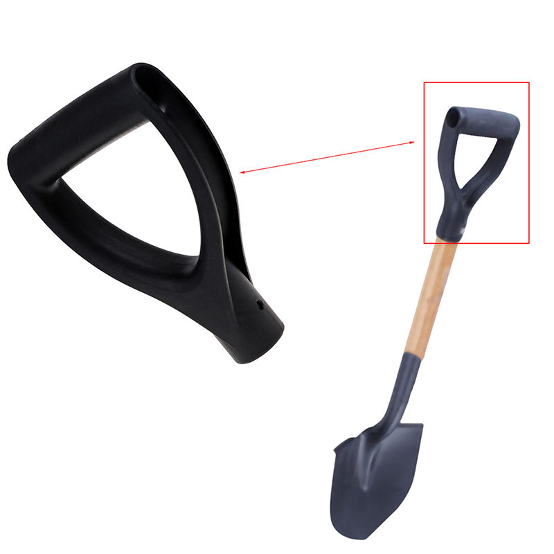 D-shaped steel shovel handle Black Plastic Replacement Accessories Snow Shovel Top Handle Garden Digging Raking Tools