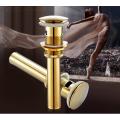 Luxury Bottle Trap Brass Round Siphon gold chrome P-TRAP Bathroom Vanity Basin Pipe Waste With Pop Up Drain