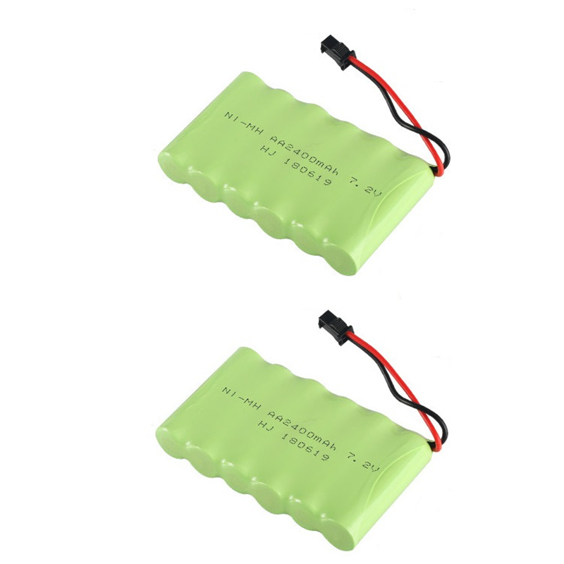 Ni-MH 2400mah 7.2v rechargeable battery 7.2v battery 6*AA NIMH battery pack for Remote control electric toys Cars Boats lighting