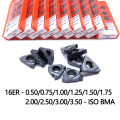 10PCS 16er 0.75/1.00/1.25/1.5/2/3 ISO BMA Threading Inserts Lathe Cutter for Indexable tungsten carbide