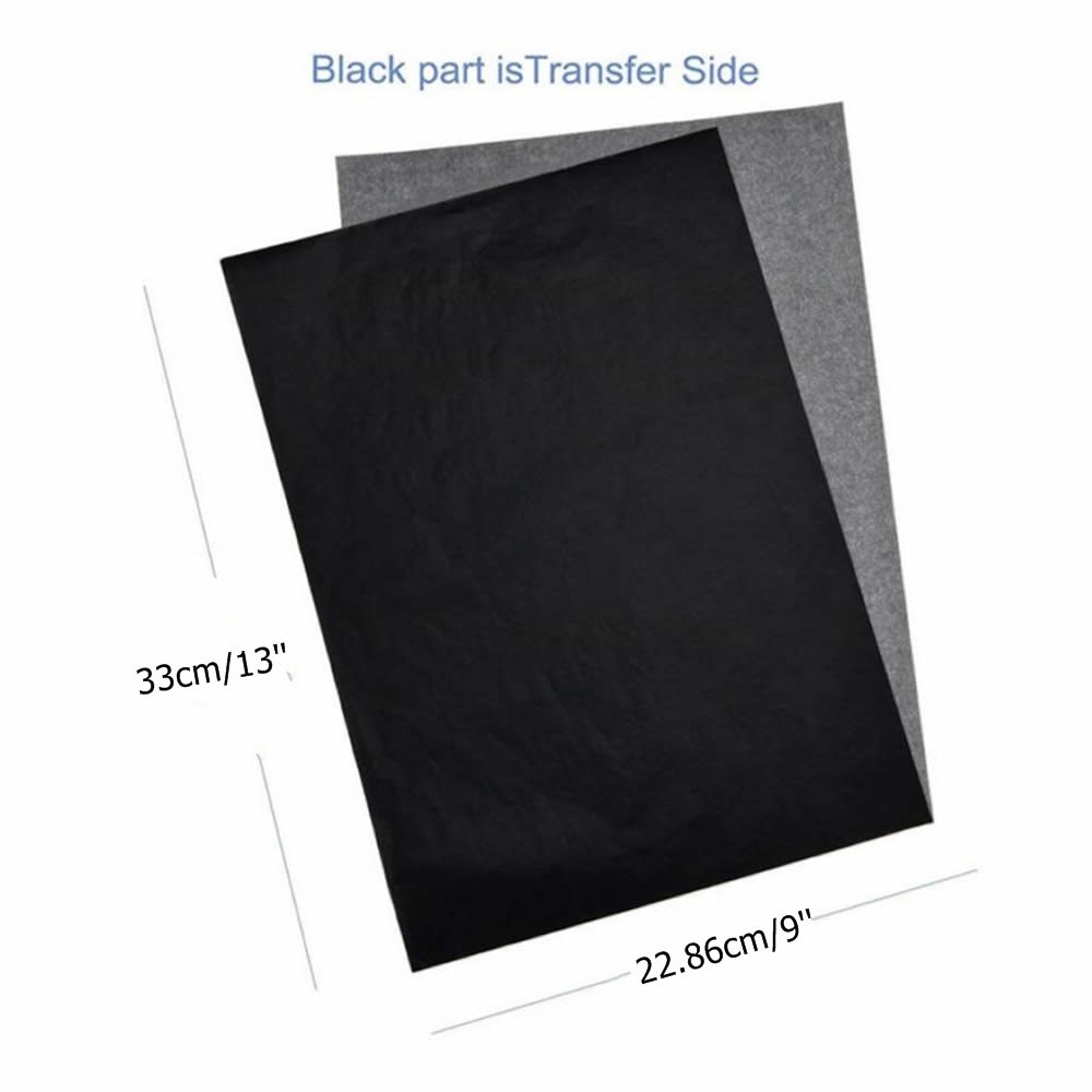 50 Sheets/Pack Carbon Transfer Paper, Black Tracing Paper for Wood, Paper, Canvas and Other Art Surfaces ,9 x 13 Inch