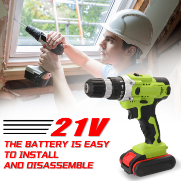 Multifunctional Electric Cordless Drill Electric Power Tools 21V High-power Lithium Battery Wireless Rechargeable Drills Home